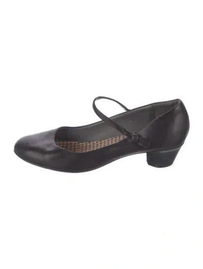 Pre-owned Camper Leather Slingback Pumps In Black
