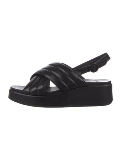Pre-owned Camper Leather Slingback Sandals In Blue