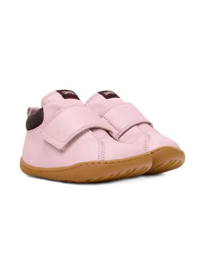 Camper Kids' Leather-strap Sneakers In Pink