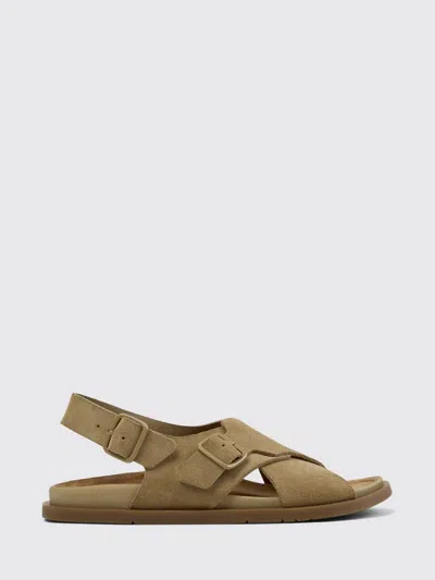 Camper Lluc Suede Sandals In Brown