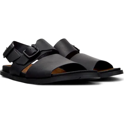 Camper Lluc Two Strap Sandal In Black