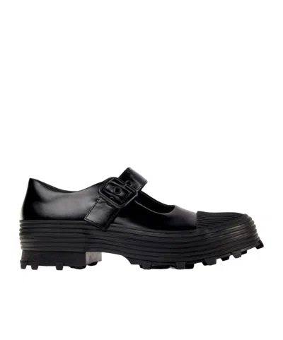 Camper Logo Loafers In Black