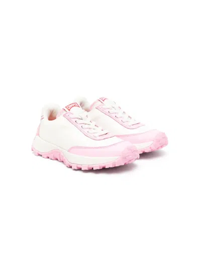 Camper Kids' Logo-patch Lace-up Sneakers In White