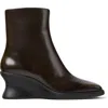 Camper Louise Wedge-heel Ankle Boots In Brown