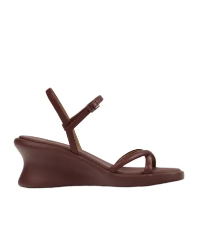 Camper Louise Crossover-strap Sandals In Burgundy