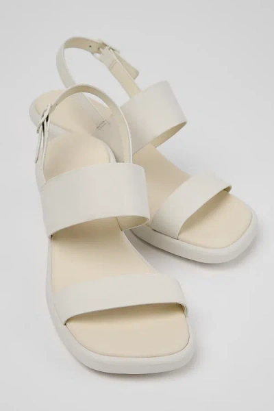 Camper Louise Leather 2-strap Sandal In White, Women's At Urban Outfitters