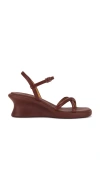 Camper Louise Crossover-strap Sandals In Burgundy