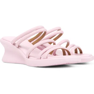 Camper Strappy Wedge Sandals In Pink