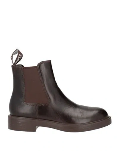 Camper Man Ankle Boots Dark Brown Size 8 Leather