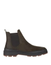 Camper Man Ankle Boots Dark Green Size 9 Soft Leather In Brown
