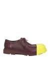 Camper Man Lace-up Shoes Plum Size 10 Soft Leather In Purple