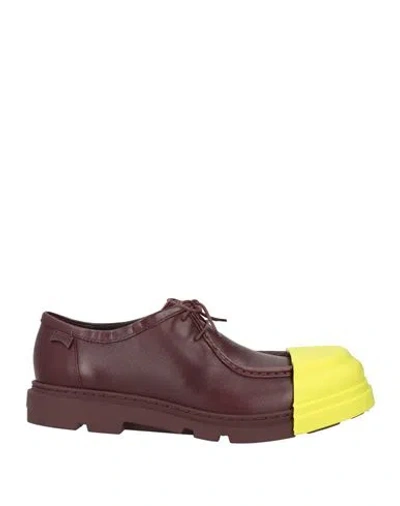 Camper Man Lace-up Shoes Plum Size 10 Soft Leather