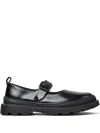 Camper Buckle-strap Leather Loafers In Black