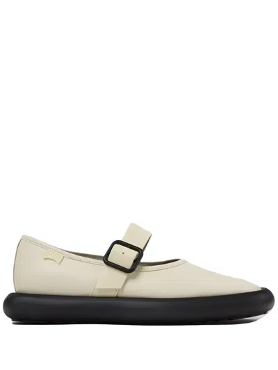 Camper Mary Jane Wavy Leather In Bianco