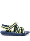 Camper Match Stripe-print Sandals In Blue