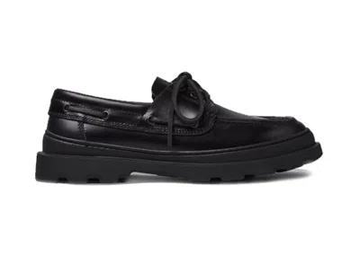Pre-owned Camper Men's  Brutus Moccasin Loafers Sneakers In Black