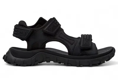 Pre-owned Camper Men's  Drift Trail Leather Sandal Sneakers In Black