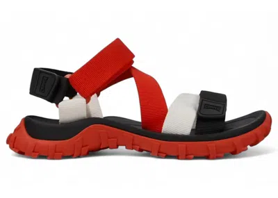 Pre-owned Camper Men's  Drift Trail Recycled Pet Sandal Red Black White Sneakers In Multi