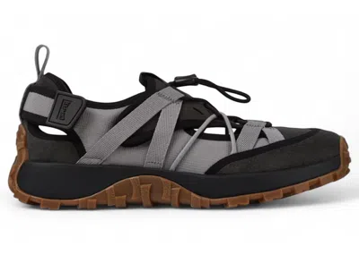 Pre-owned Camper Men's  Drift Trail Vibram Recycled Pet Sneaker Grey Gum Sneakers In Black