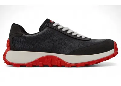 Pre-owned Camper Men's  Drift Trail Vibram Sneaker Red Sneakers In Black