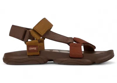 Pre-owned Camper Men's  Karst Sandal Brown Sneakers In Multi