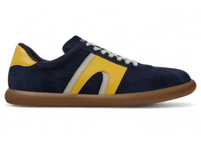 Pre-owned Camper Men's  Pelotas Soller Navy Yellow Sneakers In Blue