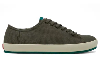 Pre-owned Camper Men's  Peu Rambla Sneaker Dark Recycled Cotton Sneakers In Green