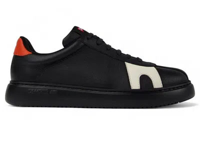 Pre-owned Camper Men's  Twins Runner K21 Sneaker Sneakers In Black/white/orange In Multi