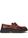 Camper Brutus Leather Lace-up Loafers In Black