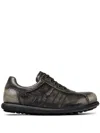Camper Pelotas Ariel Distressed Leather Sneakers In Nero