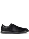 Camper Pelotas Soller Round-toe Leather Sneakers In Black