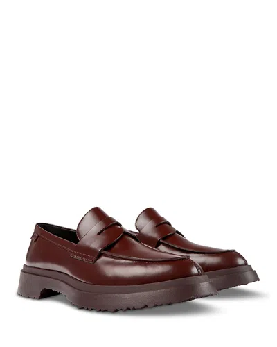 Camper Walden Twins Mismatched Penny Loafer In Burgundy