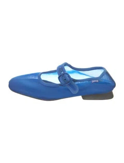 Pre-owned Camper Mesh Mary Jane Flats In Blue