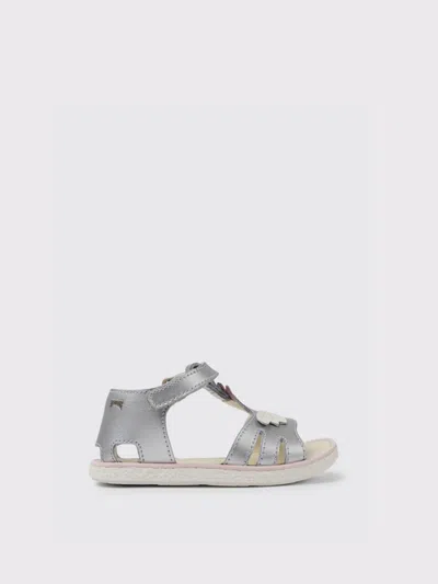 Camper Kids' Miko  Sandals In Calfskin In Grey