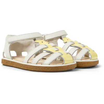 Camper Kids' Sandals For First Walkers In White,yellow