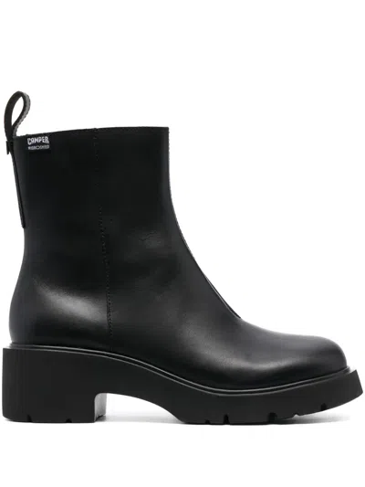 Camper Women Milah Leather Boot In Black