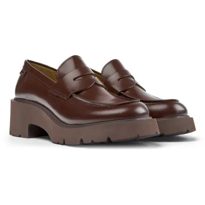 Camper Loafers For Women In Burgundy