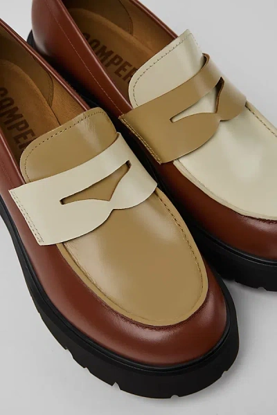 Camper Milah Heeled Loafer In Brown, Women's At Urban Outfitters