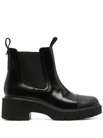 Camper Milah Leather Ankle Boots In Black