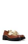 Camper Milah Mismatched Loafers In Brown Multi
