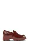 Camper Milah Penny Loafer In Burgundy