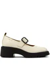 Camper Brutus Buckle-strap Ballerinas In White