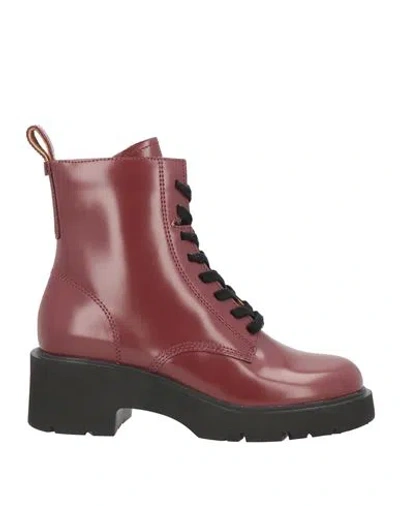 Camper Milah Woman Ankle Boots Brick Red Size 7 Soft Leather