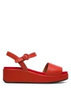 Camper Misia Platform Wedge Sandal In Maroon