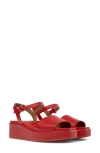 Camper Misia Platform Sandal In Bright Red