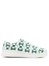 Camper Monogram-print Sneakers In Green