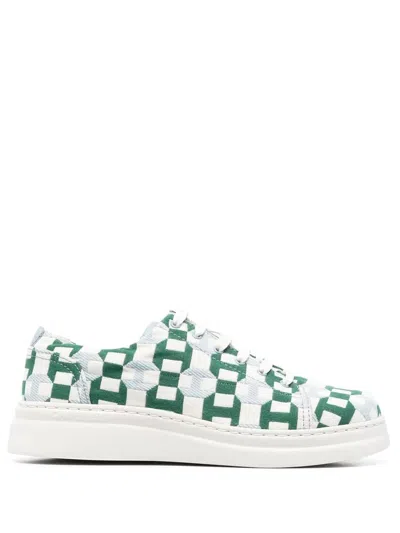 Camper Monogram-print Sneakers In Green