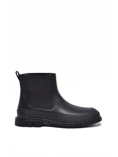 Camper Mugello Leather Ankle Boot With Minimalist Silhouette In Black