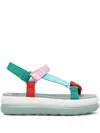 Camper Twins Multi Strappy Flatform Sandals In Multi
