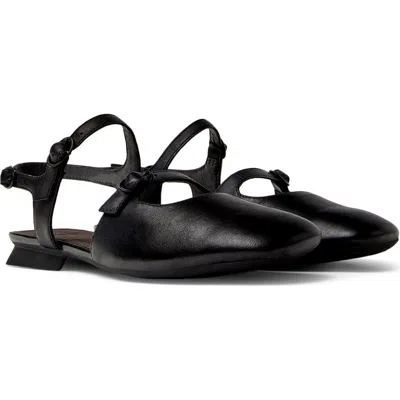 Camper Myra Ankle Strap Flat In Black
